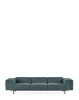 Largo Three-Seater Curly Sofa Petrol