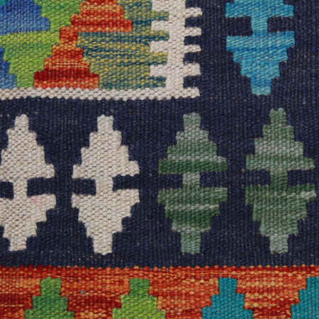 Wool kilim afghan rug multicolored 100021 125x86
