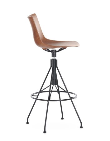 C.Koya Basic Veneer Stołek Ciemne Drewno Czarny FSC™