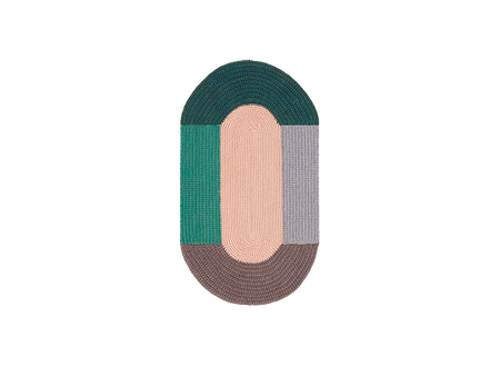 Gan Crochet Mono Pink Rug