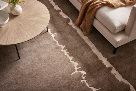 Reza's New Age Path Rug Brown