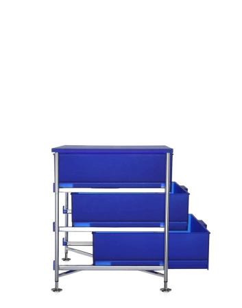 Mobil 3 Drawers With Feet Dresser Blue
