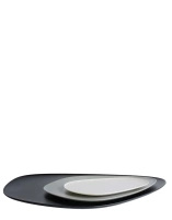 Namaste' Black Gray Turquoise Plate Set