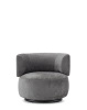 K-Waiting Chenille Armchair Gray