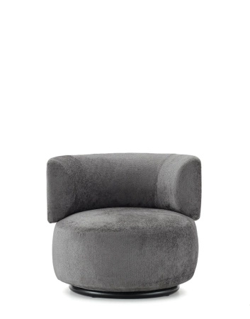 K-Waiting Chenille Armchair Gray