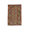Wool kilim afghan rug multicolored 100464 247x168