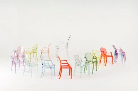 Loulou Ghost School Chair Blue