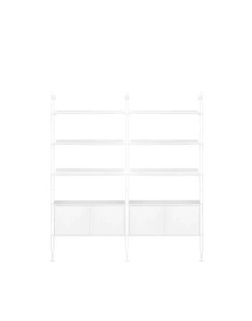 Adam Wood with Container 2 Bookcase White Ash