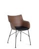 Q/Wood Slatted Ash Chair Dark Wood Black FSC™
