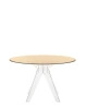 Sir Gio Round Ø120 cm Stół Przezroczysty Brązowy