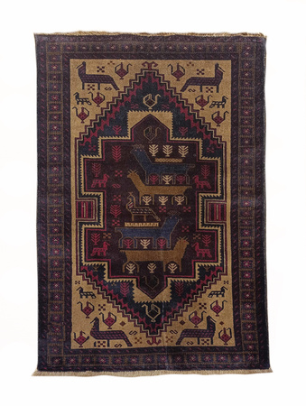 Dywan Wełniany Belutch Afghan 109087 85x134