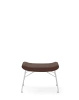 S/Wood Slatted Ash Footrest Dark Leather Chrome FSC™