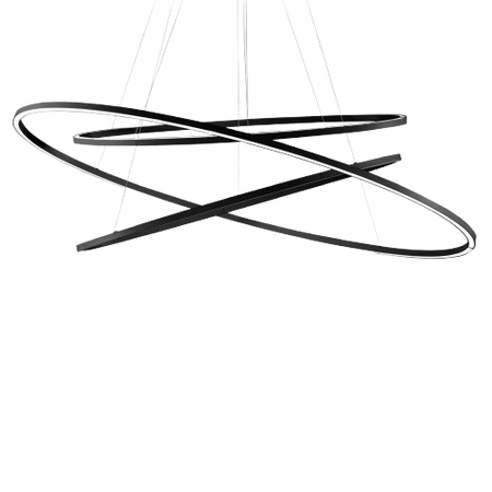 Lampa Wisząca Nemo Ellisse Triple 2700 K Czarny
