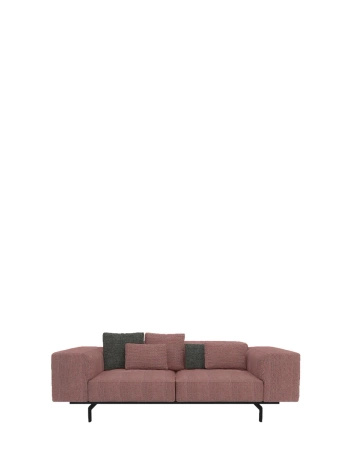 Largo Two-Seater Gubbio Sofa Pink