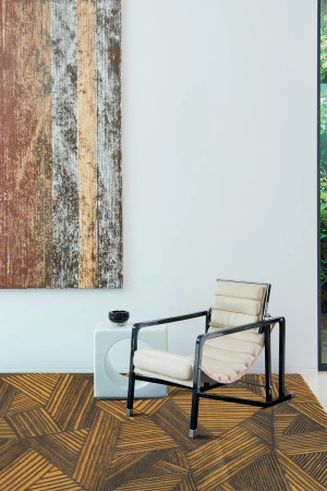 Toulemonde Bochart Intreccio Safran carpet