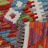 Wool kilim afghan rug multicolored 100095 147x91