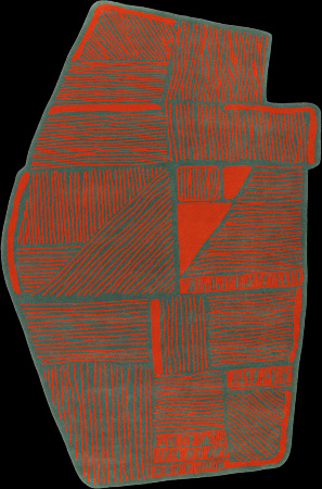 Toulemonde Bochart Antica Rouge vert carpet