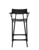 A.I. Stool Recycled 65 cm Bar Chair Black