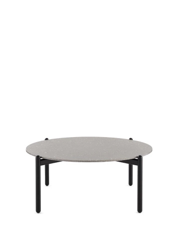 Undique Stolik Czarny Terrazzo Jasnoszary