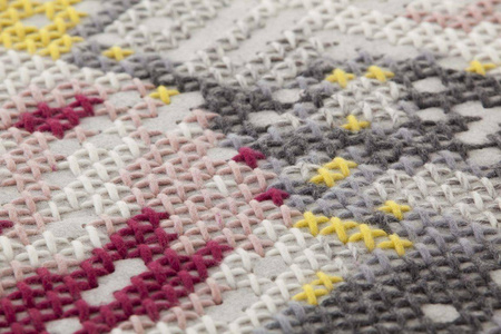 Gan Canevas Flowers Natural Carpet