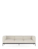 Asia Three-Seater Sofa (Bouclè) White