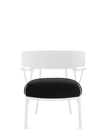 A.I. Lounge Bouclé Chair White Black