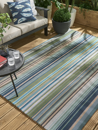Harlequin SPECTRO STRIPES EMERALD | MARINE | RUST rug 442108