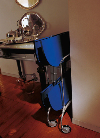 Gastone Chromo Book Cart Plum Shiny