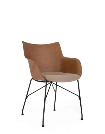 Q/Wood Soft Krzesło Ciemne Drewno Jasny FSC™