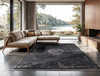 Louis de Poortere Fading World Medallion Rug Mineral Black 8263