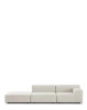 Plastics Outdoor Two-Seater + Pouf Sofa White