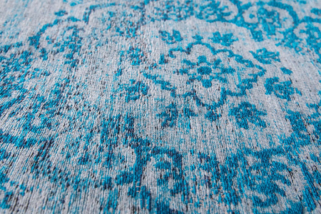 Louis de Poortere Fading World Medallion Grey Turquoise rug 8255