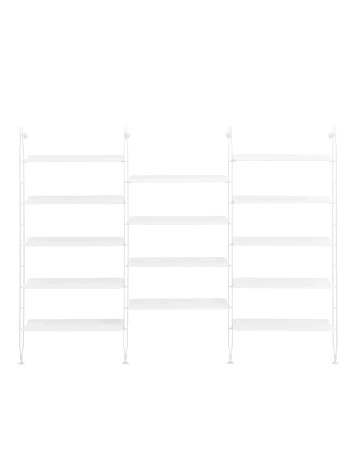 Adam Wood 3 Bookcase White Ash