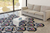 Gan Kilim Parquet Tetragon Blue Carpet