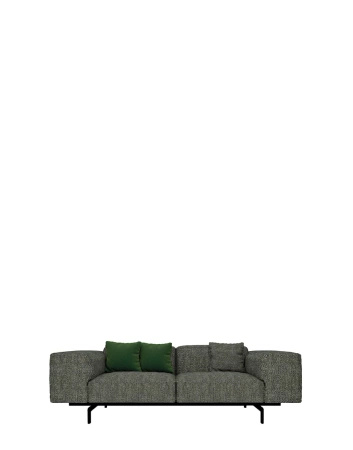 Largo Two-Seater Gubbio Sofa Dark Grey
