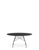 Glossy XXL Ø150 cm Black Marquina Table