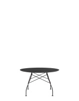 Glossy Marble Round Ø118 cm Black Marquina Table
