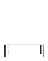 Four Rectangular 223x79 cm Table Black White