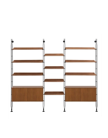Adam Wood with Container 3 Bookcase Dark Wood