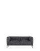 Asia Sofa Two-Seater (Cotone Structure) Czarny