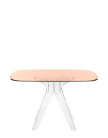 Sir Gio Square 120x120 cm Transparent Pink Table