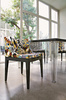 Mademoiselle Kravitz Chair Black Faux-Fur Snake Printed Fabric