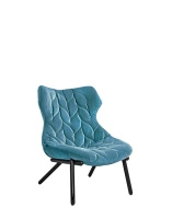 Foliage Velvet Fotel Czarny Petrol
