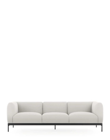 Asia Sofa Three-Seater (Cotone Plain) Biały