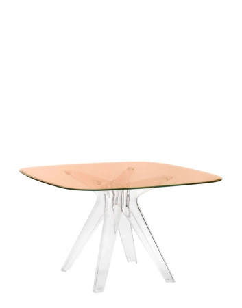  Sir Gio Square 120x120 cm Transparent Pink Table
