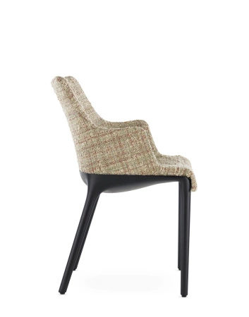 Eleganza Nia Peony Plain Chair Black Cream