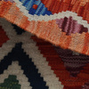 Wool kilim afghan rug multicolored 100050 121x84