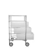 Mobil 3 Drawers / 1 Shelf With Wheels Dresser White
