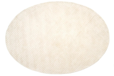 Carpet Decor Siera Ivory Oval Handmade Collection rug