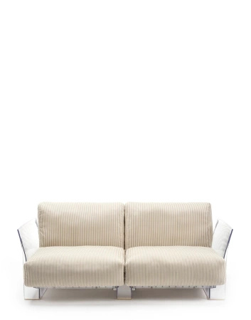 Pop Outdoor Two-Seater Stripes Sofa Beige